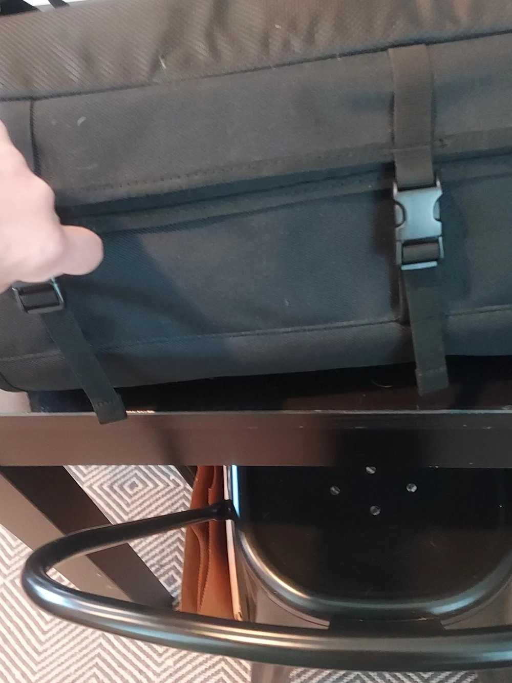 Black Roll-Up Travel Garment Bag with Carry Handle